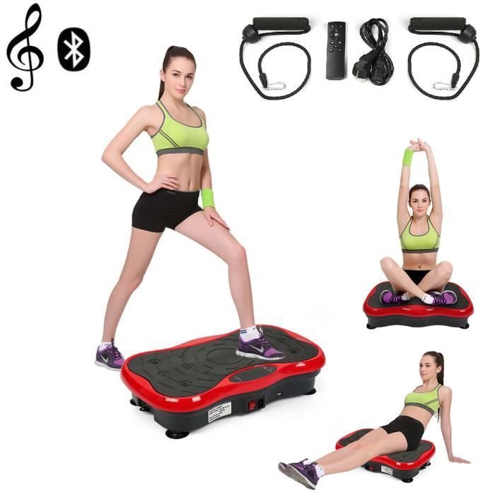 Plateforme Vibrante LCD - WILLONIN - Rouge - Bandes de Résistance - Bluetooth