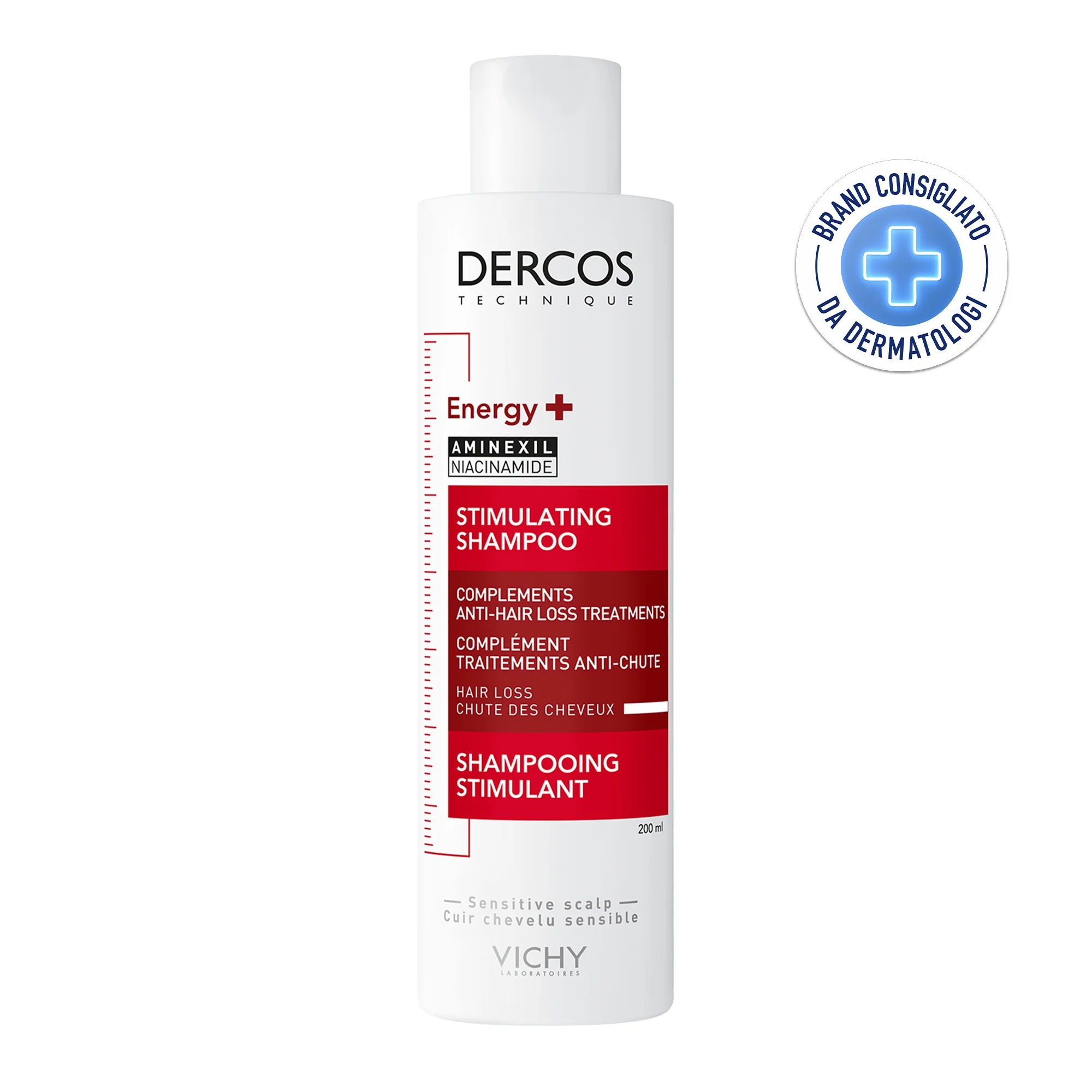 VICHY Shampoing énergisant Vichy Dercos 200 ml Effet revitalisant pour cheveux cassants