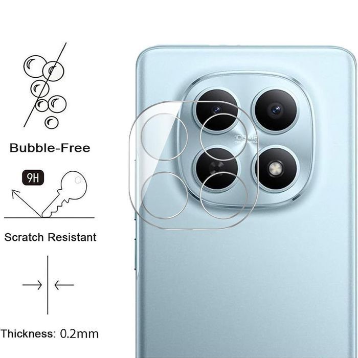 2 Verres Trempés et 2 Vitres Objectif Arrière pour Xiaomi Redmi Note 15 5G - Protection 9H Rigide
