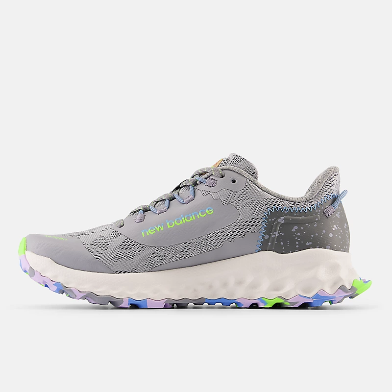 Women's Fresh Foam Garoé – Silver Mink with Sky Blue and Green Pixel