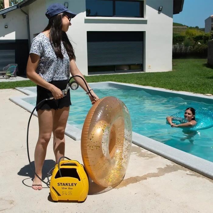 Compressor de ar sem tanque STANLEY AIR KIT - 1,5 HP - Ultracompacto - Portátil