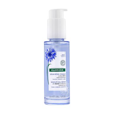 Klorane Cornflower Wake-Up Call Serum, orgaaninen kosteuttava seerumi hyaluronihapolla, 50 ml