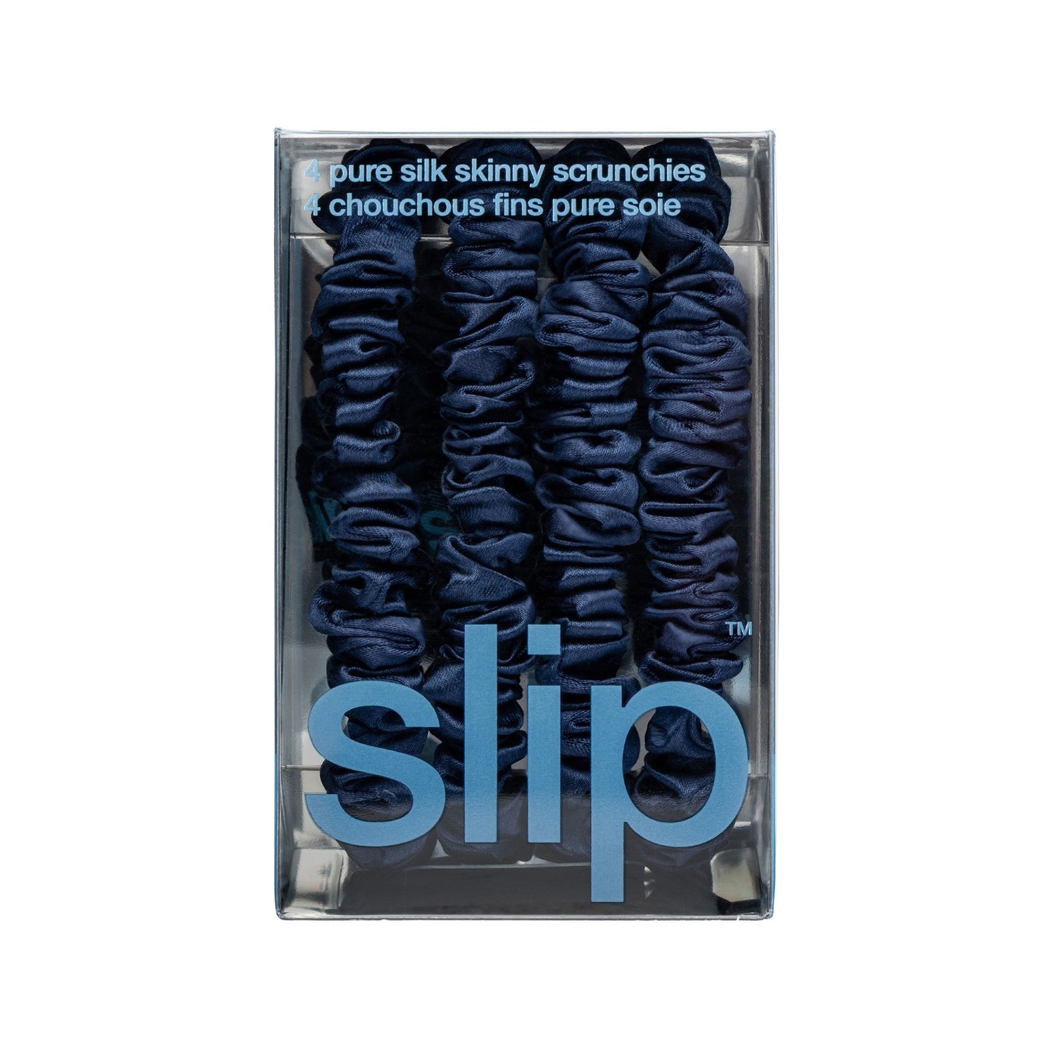Elastico per capelli in pura seta, taglio stretto – verde abete – 1 pezzo