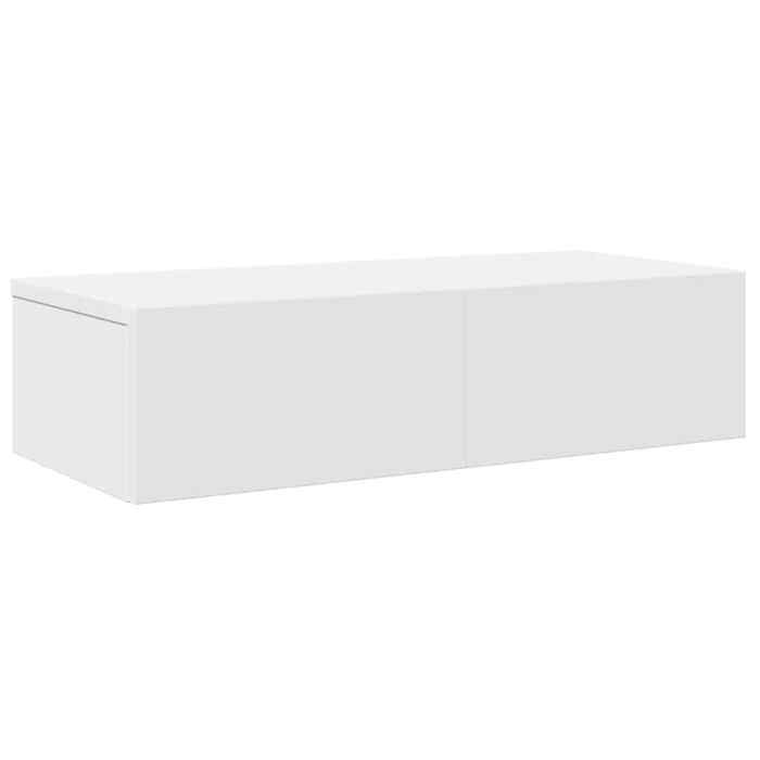 vidaXL Wandplank en lades, wit, 60x26,5x15 cm, bewerkt hout, 859968