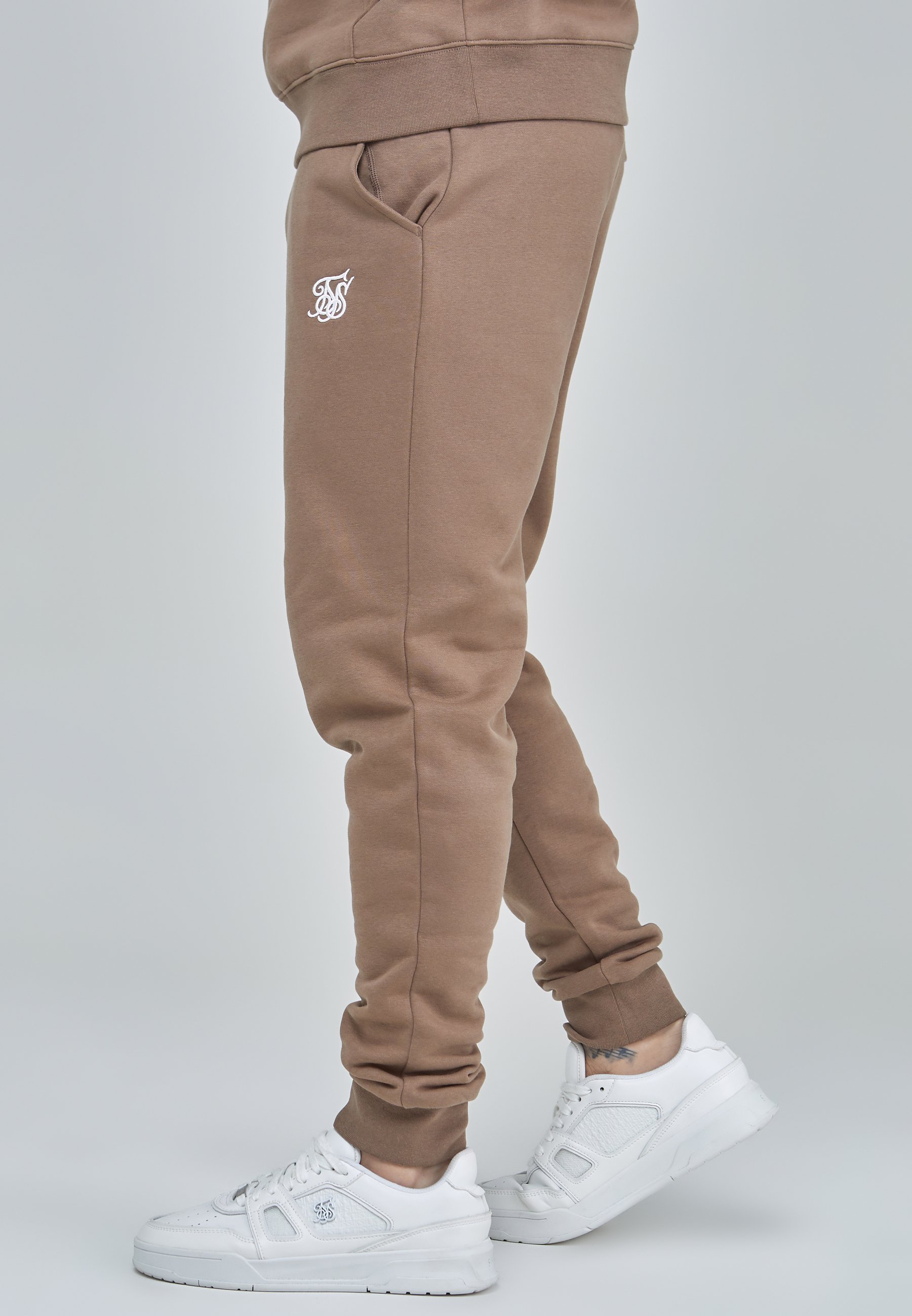 SIKSILK ESSENTIALS JOGGERS - Trainingsbroek - bruin