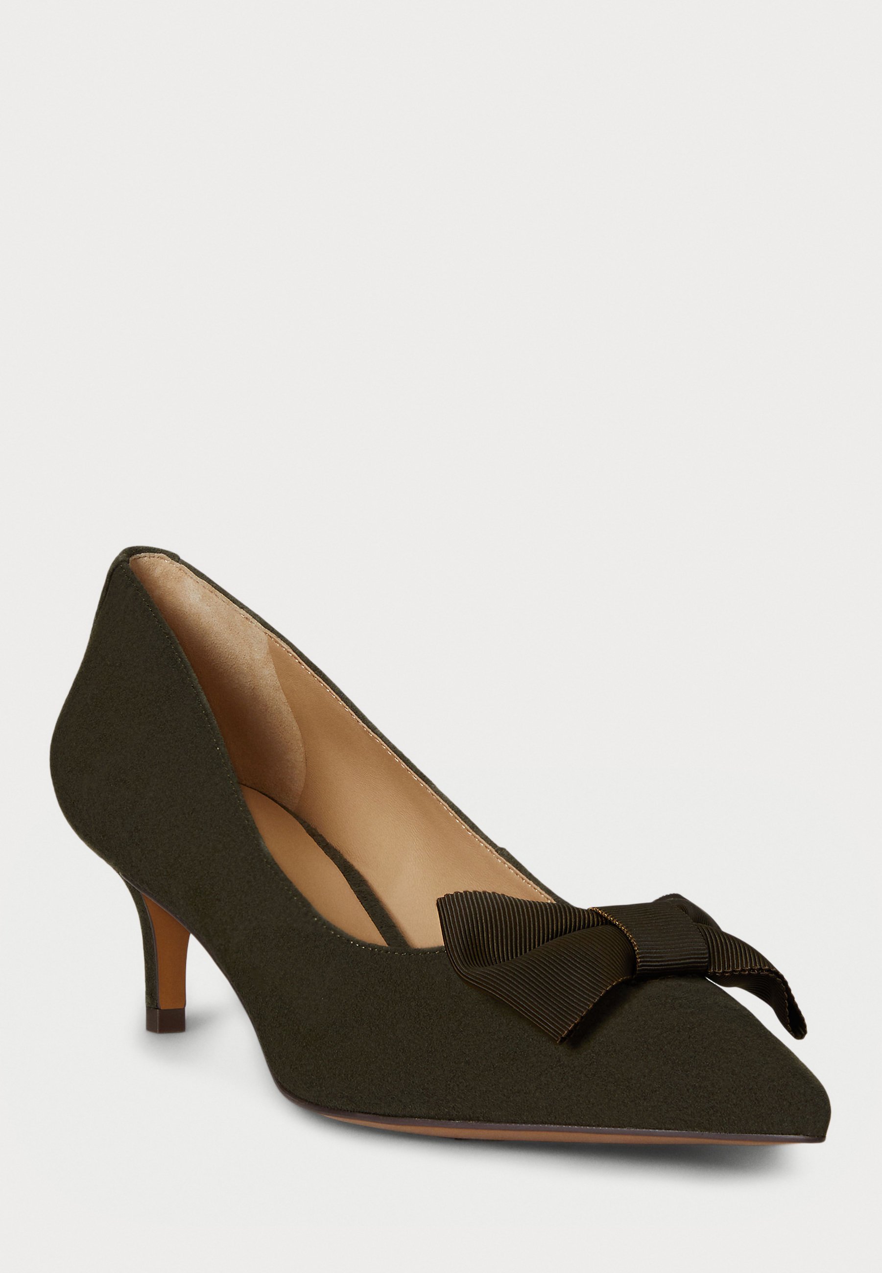 Escarpins Lauren Ralph Lauren ADRIENNE en daim à nœud papillon - Talons classiques - olive foncé