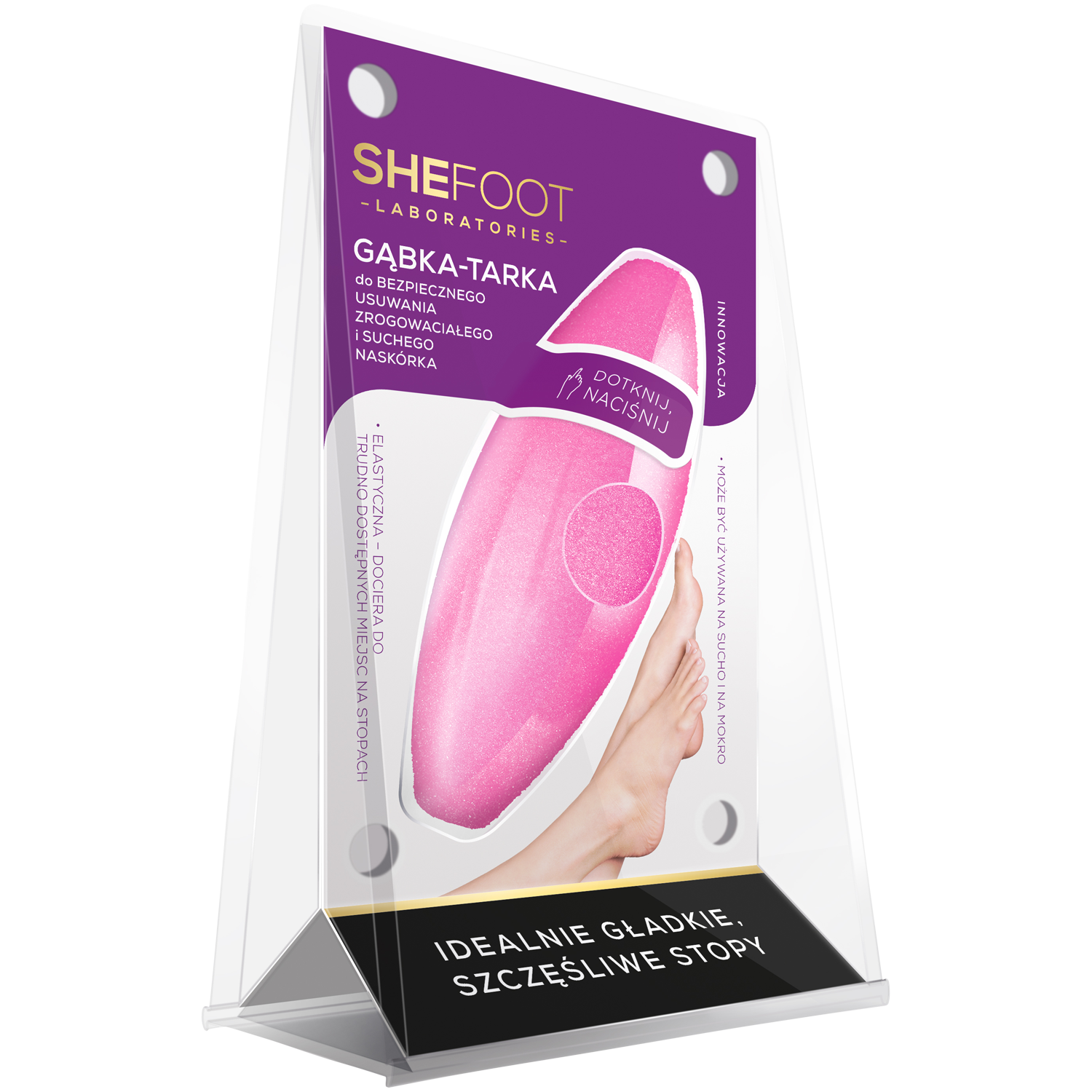 Râpe éponge Shefoot pour les talons et l'élimination sûre des cuticules, 1 pièce.