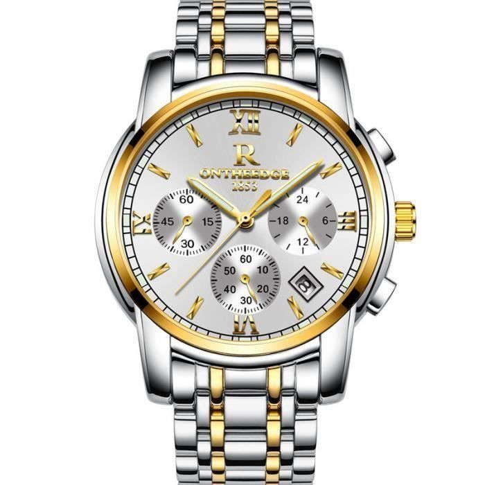 Orologio da uomo SHARPHY, marchio di moda 2019, bracciale - data - impermeabile - al quarzo - analogico - oro e argento