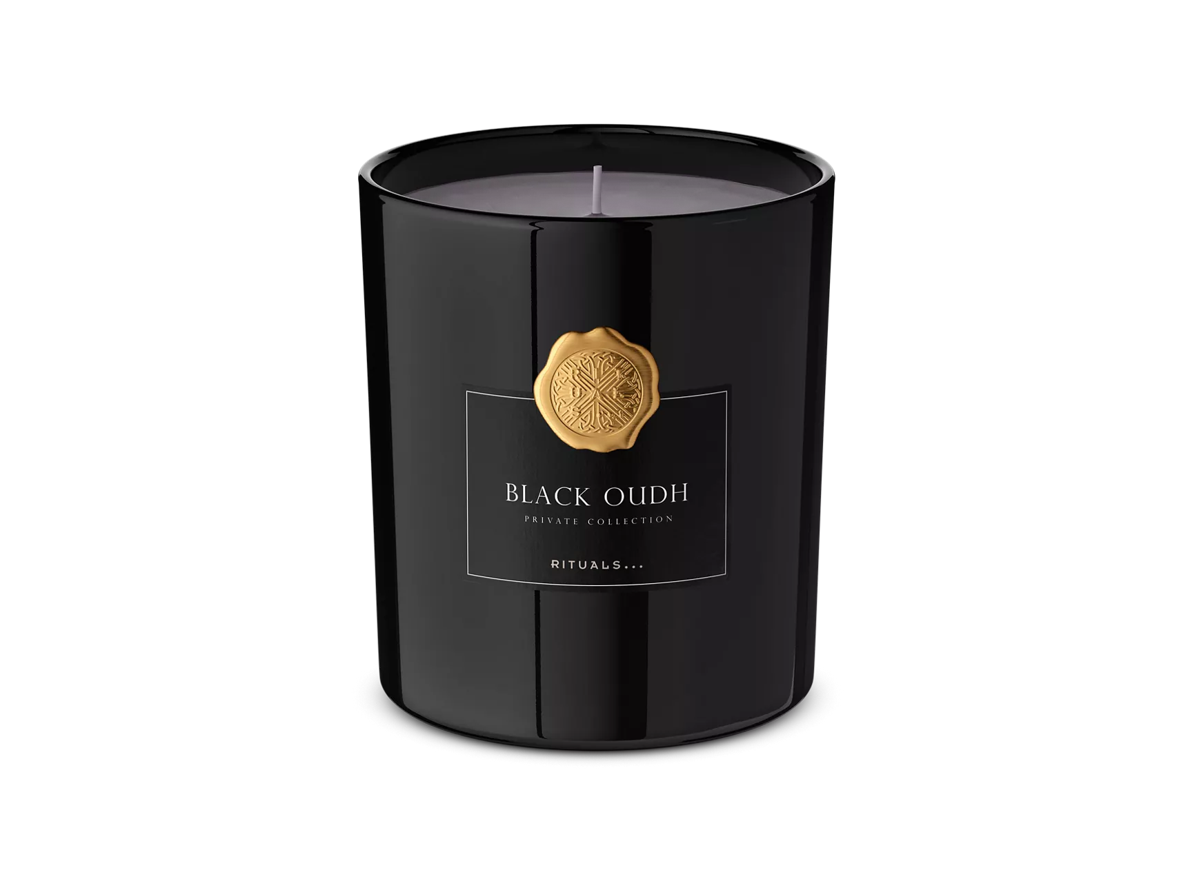 Vela aromática de oud negro