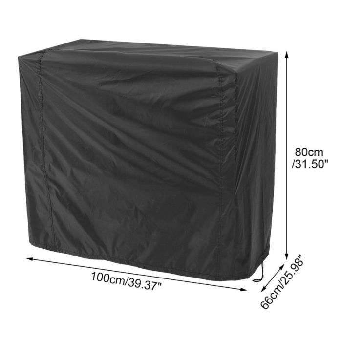 Acessórios para churrasco, capa preta impermeável para churrasqueira, capa protetora contra poeira, acessório - 145x61x117cm