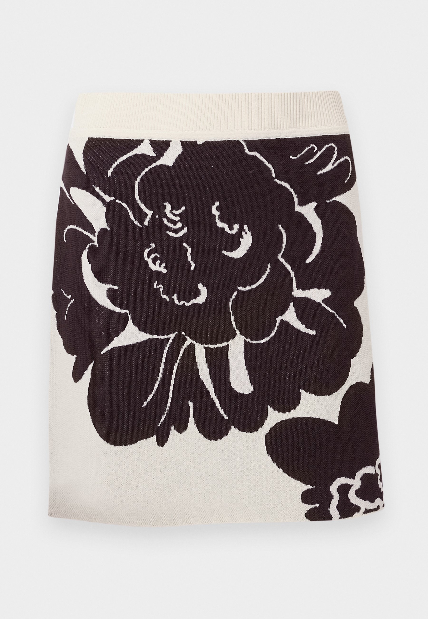 Marimekko LILAC PIONI - A-linjet skjørt - brun/lys beige