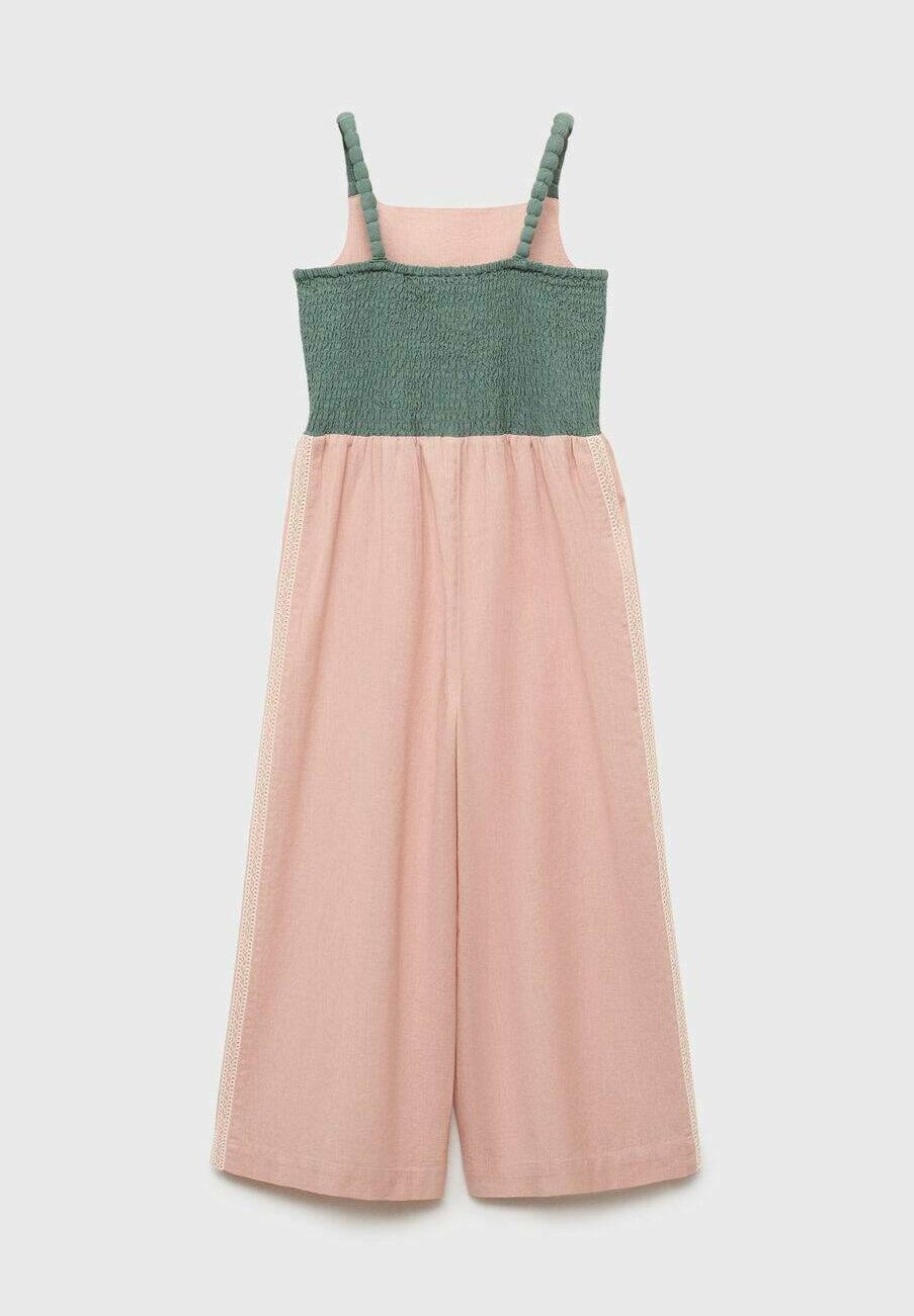 Mango Kids MET BLOEMENBORDUURSEL - Jumpsuit - pink
