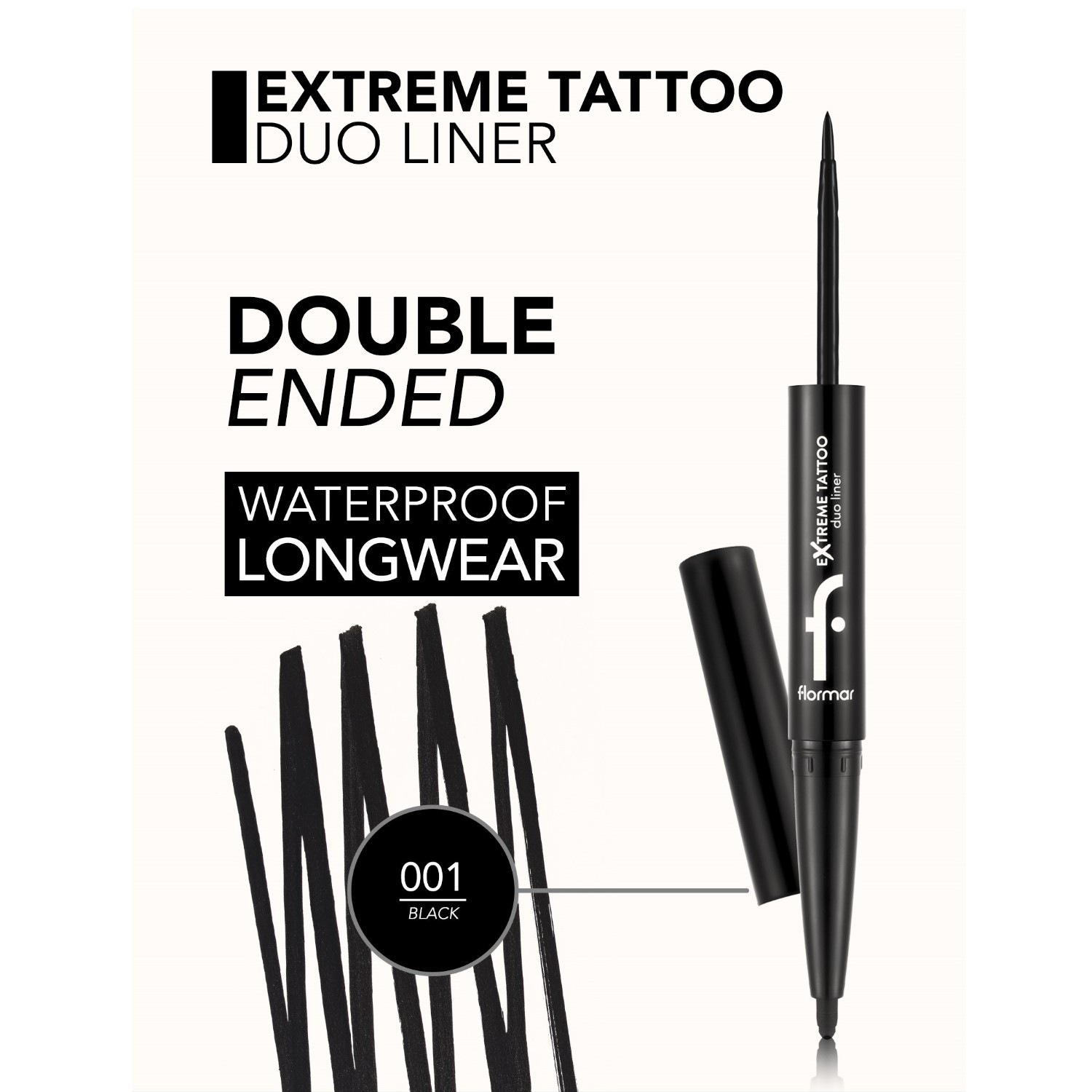 Flormar črtalo za oči Extreme Tattoo Duo Liner - 2,66 g