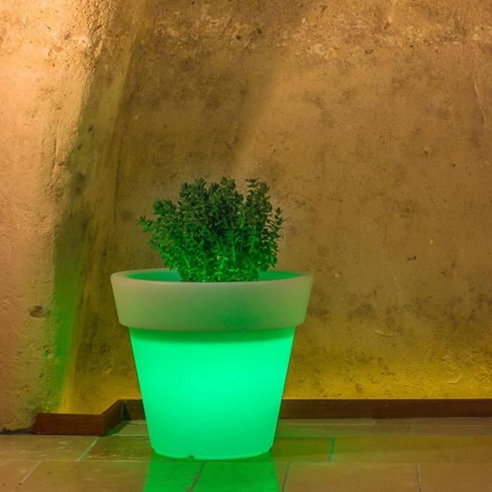 Vaso de flores Gemma Green Light em resina - Ø 80 cm