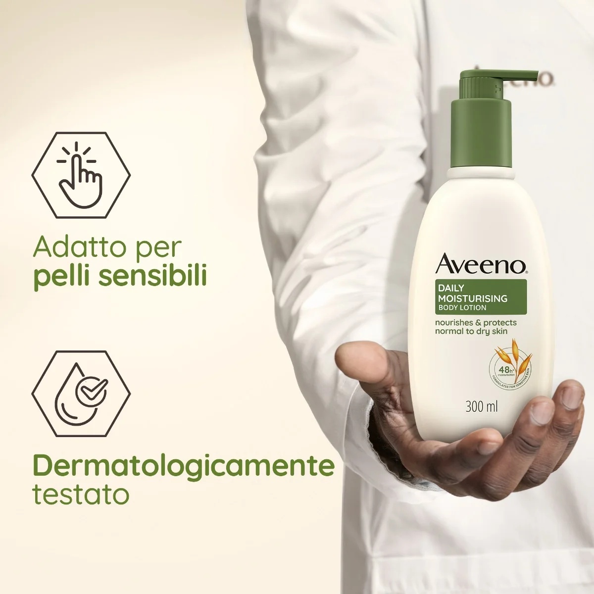 AVEENO Aveeno Crema Hidratante Diaria Sin Perfume 300 ml Piel Seca y Sensible
