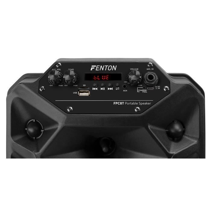 Caixa de Som Portátil - FENTON - FPC8T - 50W - Bluetooth - 8 polegadas
