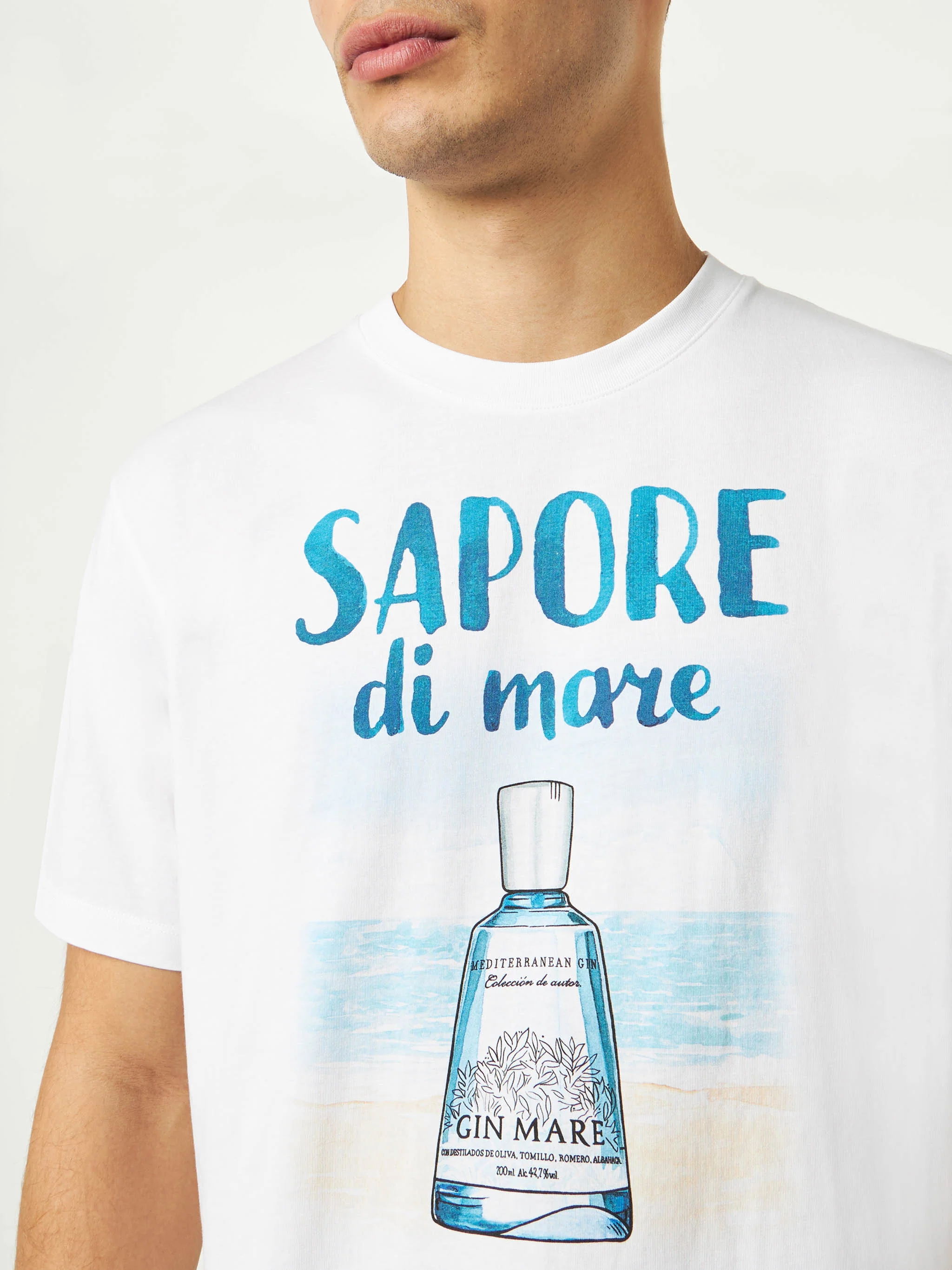 Camiseta masculina de algodão com estampa de gin | EDIÇÃO ESPECIAL GIN MARE