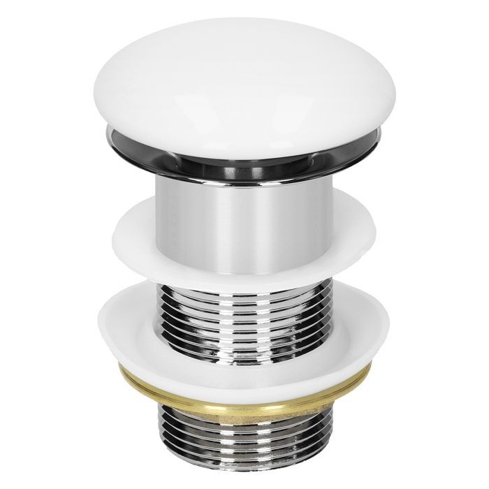 ML-Design Universal Sink and Toilet Drain Set without Overflow, Drain Plug Valve with Seals, Pop-Up Steel