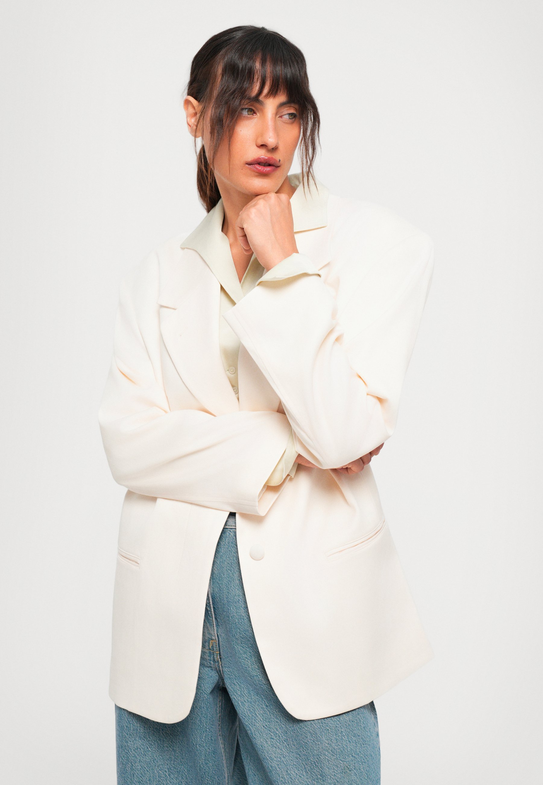 BLIJF OVERSIZED - Blazer - tofu beige