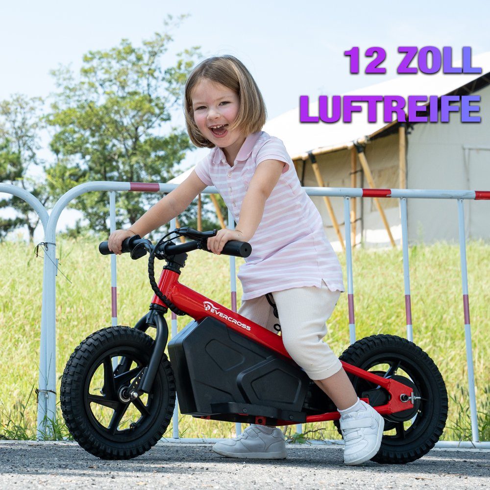 Evercross Mini Scooter EV06M Mini Elektromos Roller Gyerekeknek, 12 hüvelykes Baleseti Bicikli 100W, 15.00 km/h, Elektromos Baleseti Biciklik 3-6 Éves Korig, Max. Sebesség 15km/h, 24V 4AH AKKUMULÁTOR