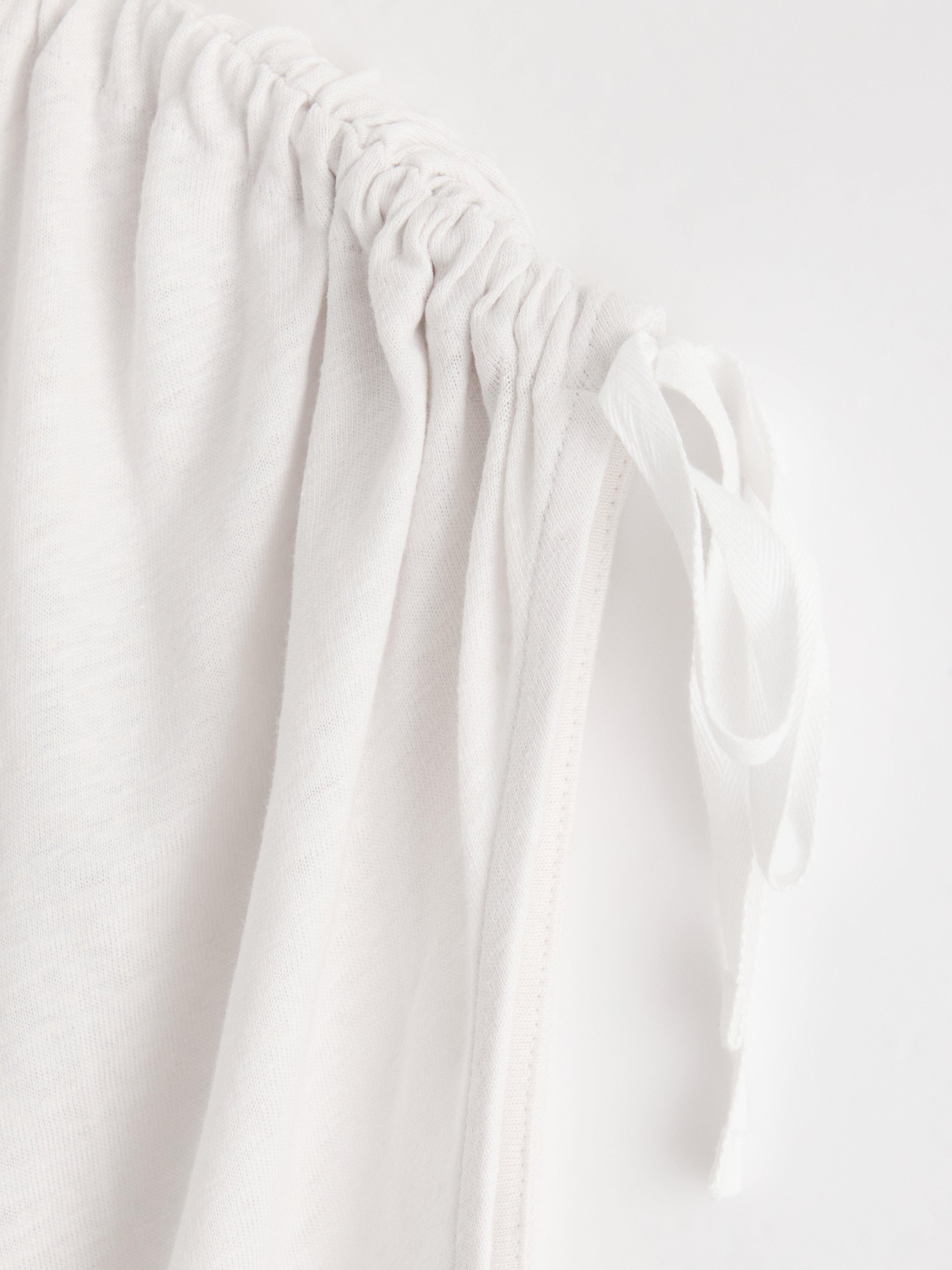 Blusa em mistura de linho branca