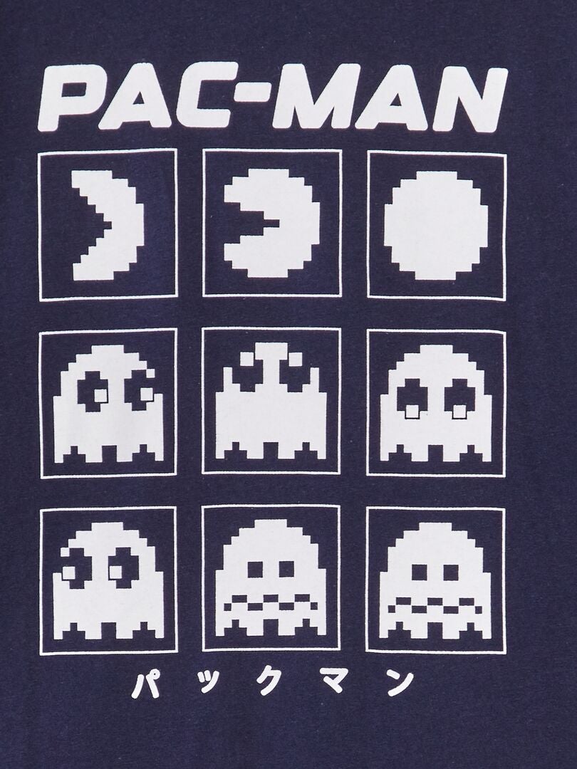 Pac-Man T-shirt met print - ZWART