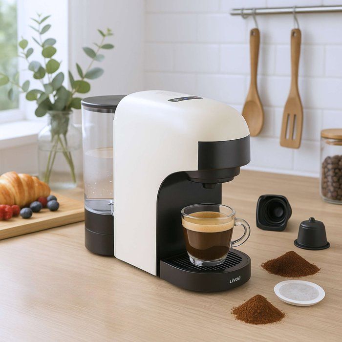 Cafetera multicápsula 4 en 1 - LIVOO - DOD217C - 1400 W - 7 niveles de intensidad de café - Crema