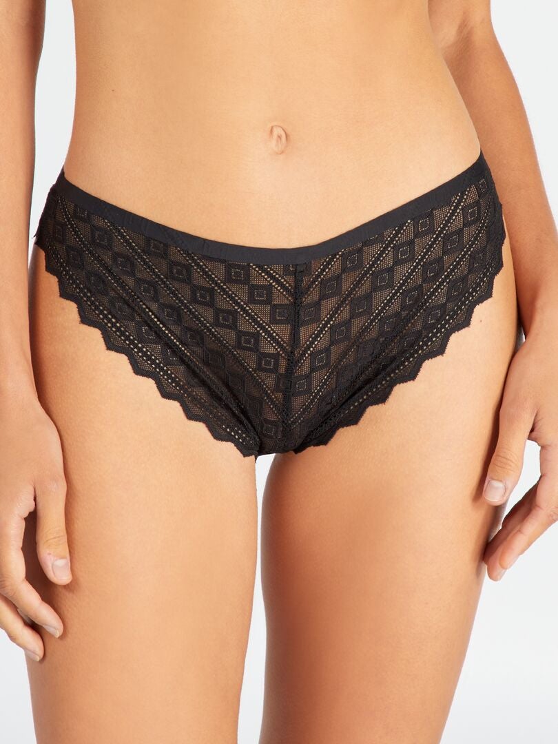 Kanten slip 'Envie de Lingerie' - zwart