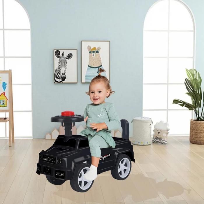 YIPEEMA. Vehicule Porteur, Jouet Poussette, Jouet Assis-Debout, Adapté Aux Enfants De 1 À 2 Ans, 48*22*34cm, Noir.