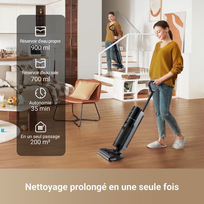 Aspirapolvere cordless Dreame H12 pro ultra per liquidi e solidi, lavaggio a 60°C, asciugatura in 30 minuti, aspirazione 16 kPa, rilevamento intelligente