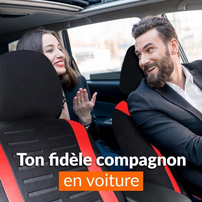 Coprisedili universali per auto, neri e rossi | Set di coprisedili universali per auto | Coprisedili