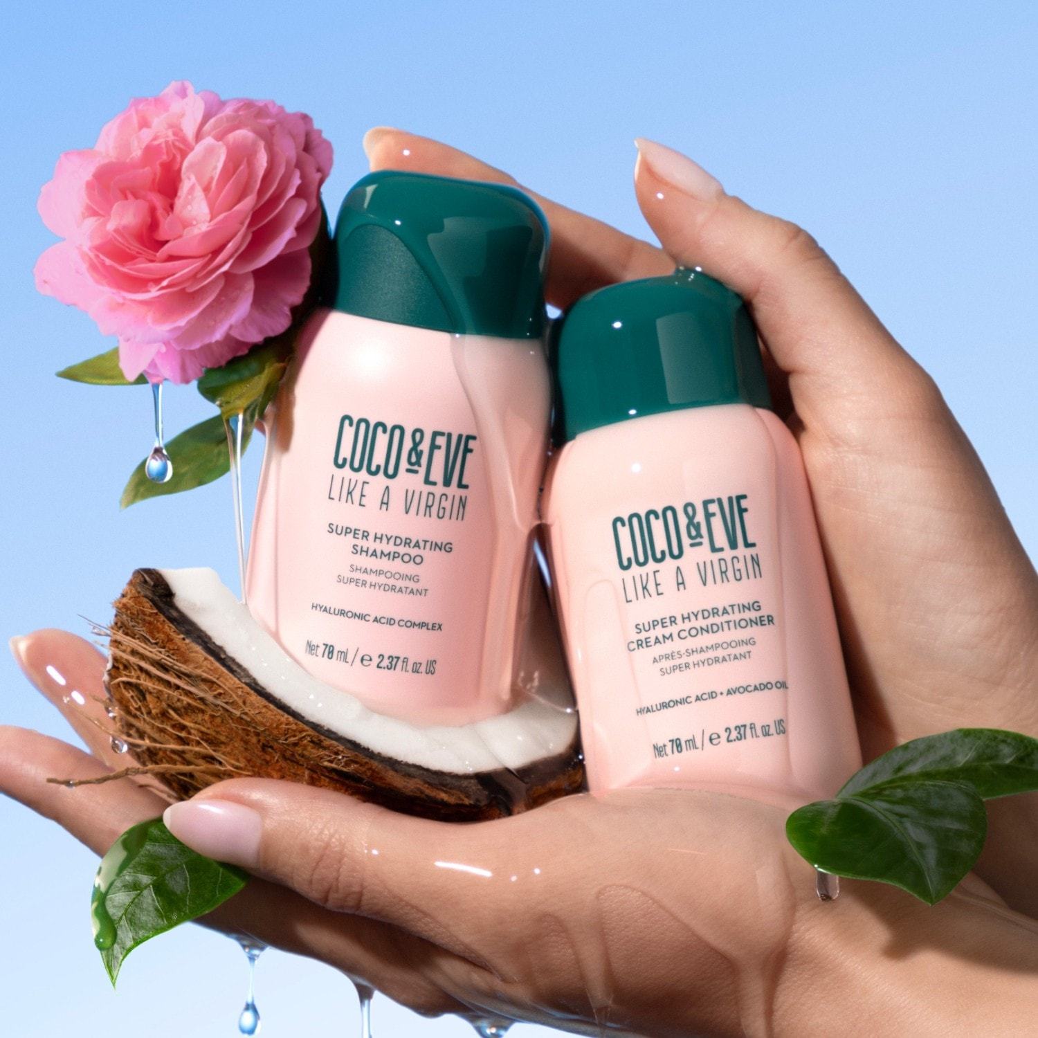 Coco & Eve set za njegu kose „Like A Virgin“ Super Moisture putni set – 1 komad