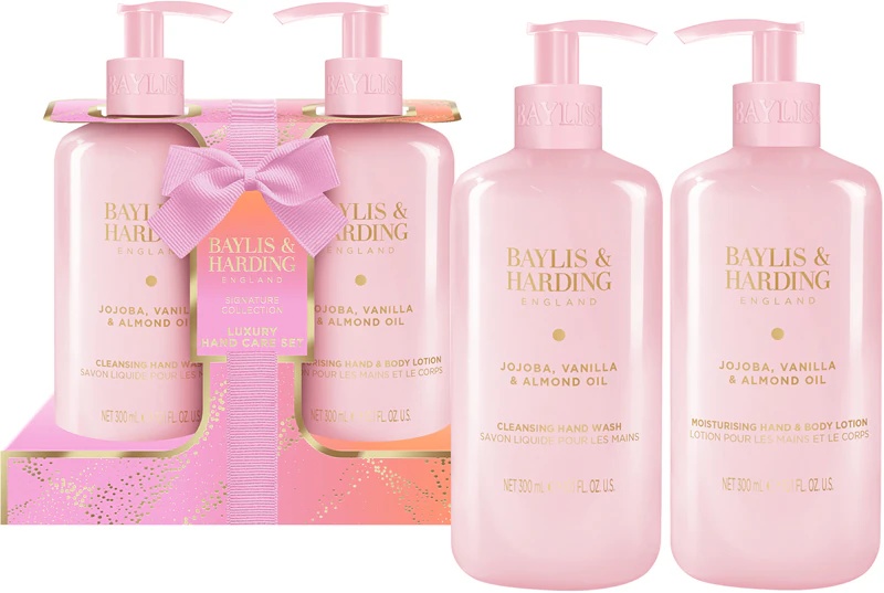 „Baylis & Harding“ simondsijų, vanilės ir migdolų aliejaus rankų dovanų rinkinys