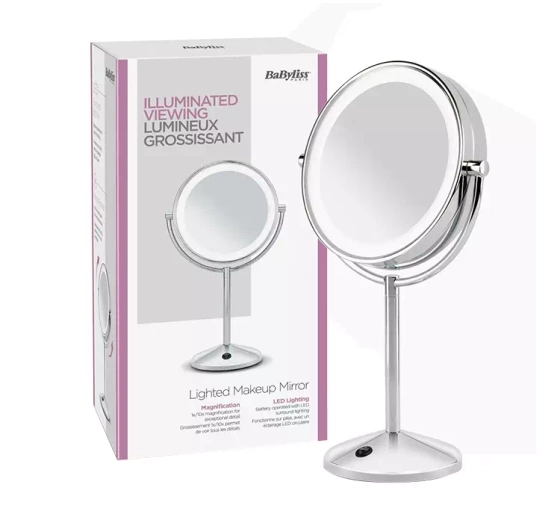 Babyliss dwustronne podświetlane lusterko do makijażu 9436 E
