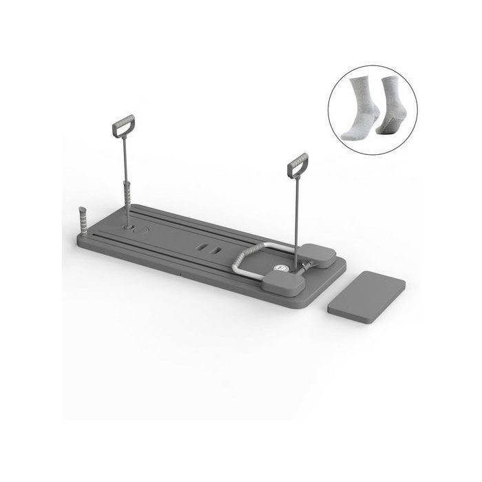 Ensemble Pilates Reformer 4 en 1 avec appareil de Pilates, rouleau abdominal pour pompes 6 pièces et offert 1 paire de chaussettes