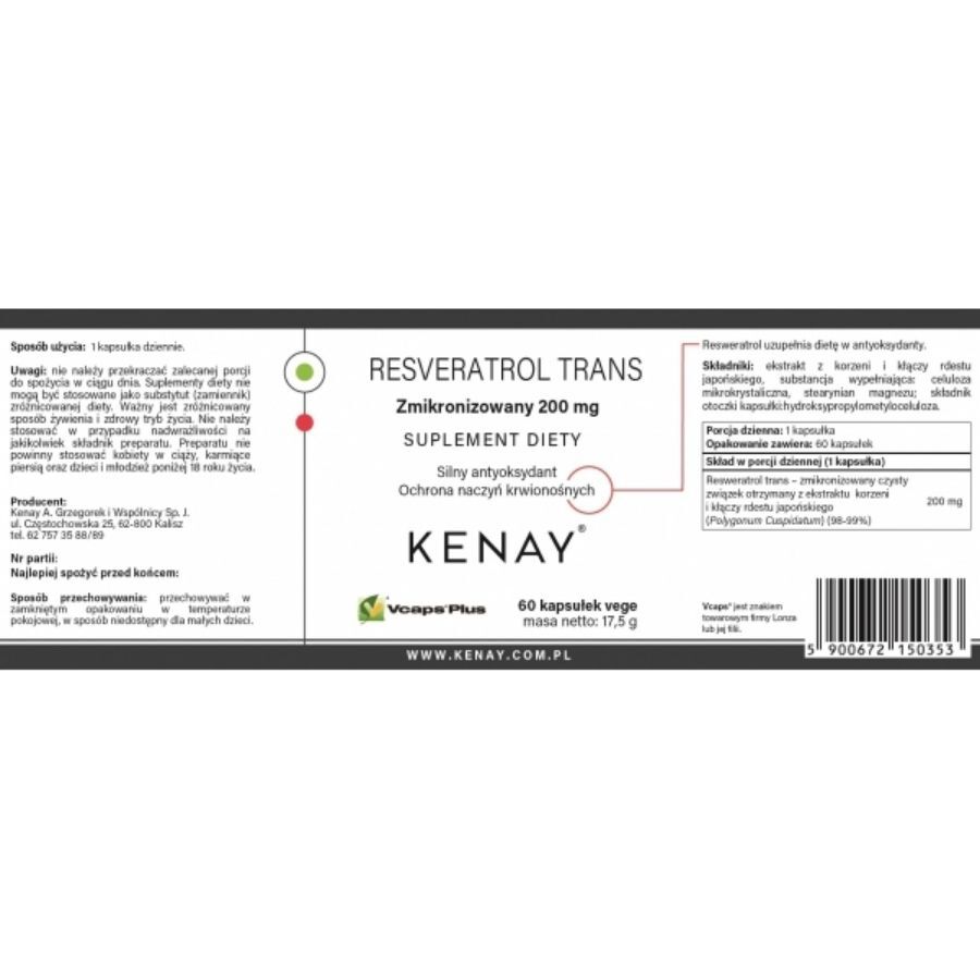 Kenay resveratrol trans 200 mg