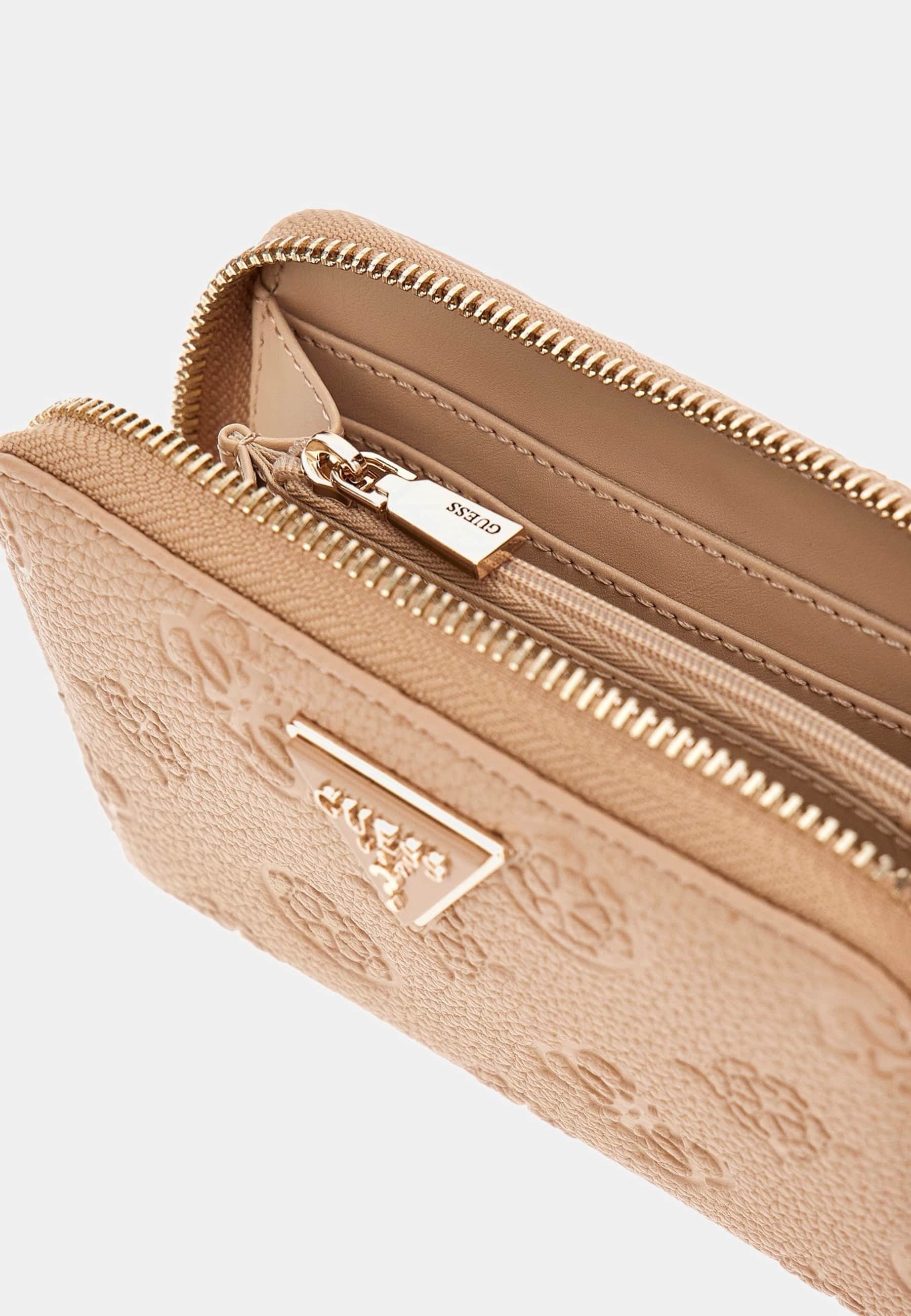Guess CRESIDIA MEDIUM ZIP AROUND - Portemonnee - beige