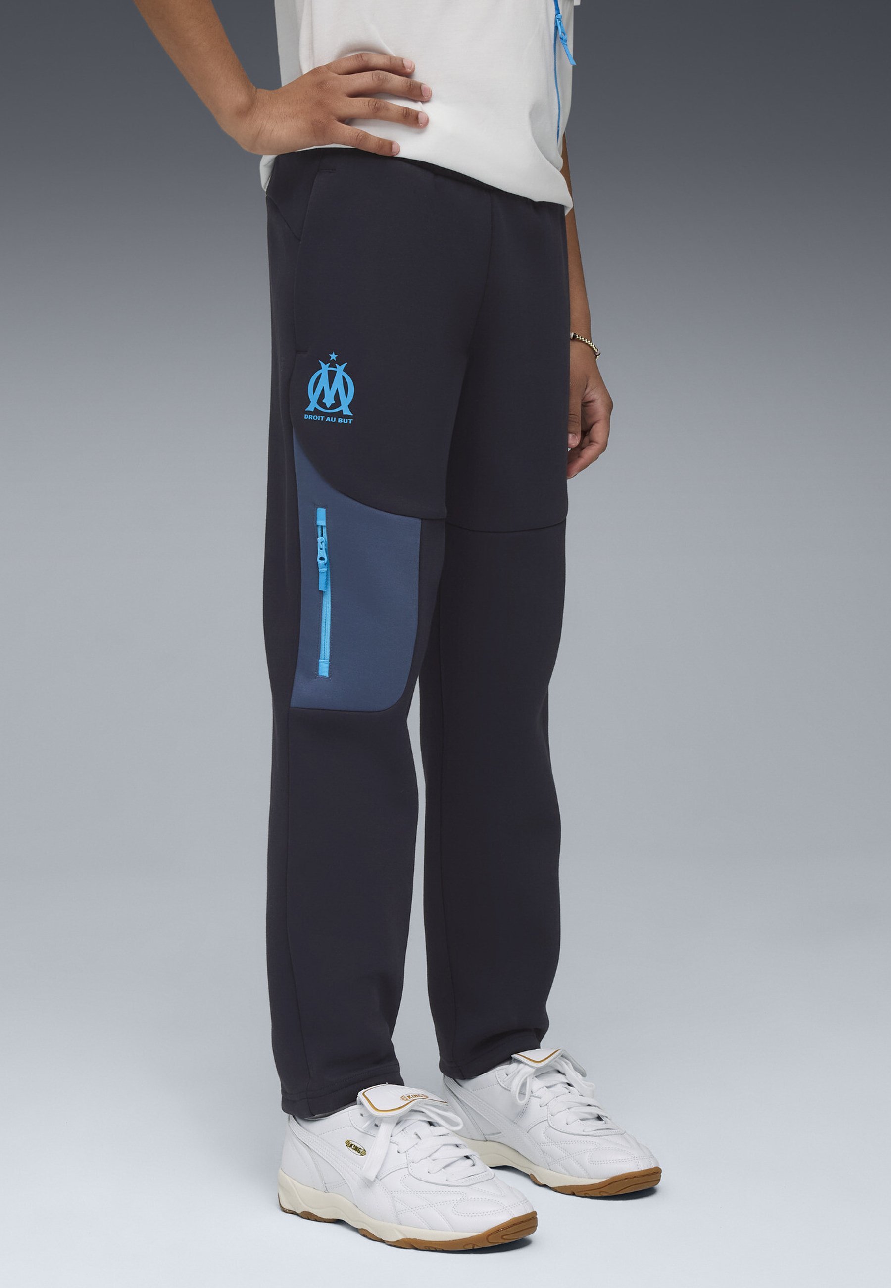 Puma OLYMPIQUE DE MARSEILLE - Spodnji del trenirke - nove mornarsko modre