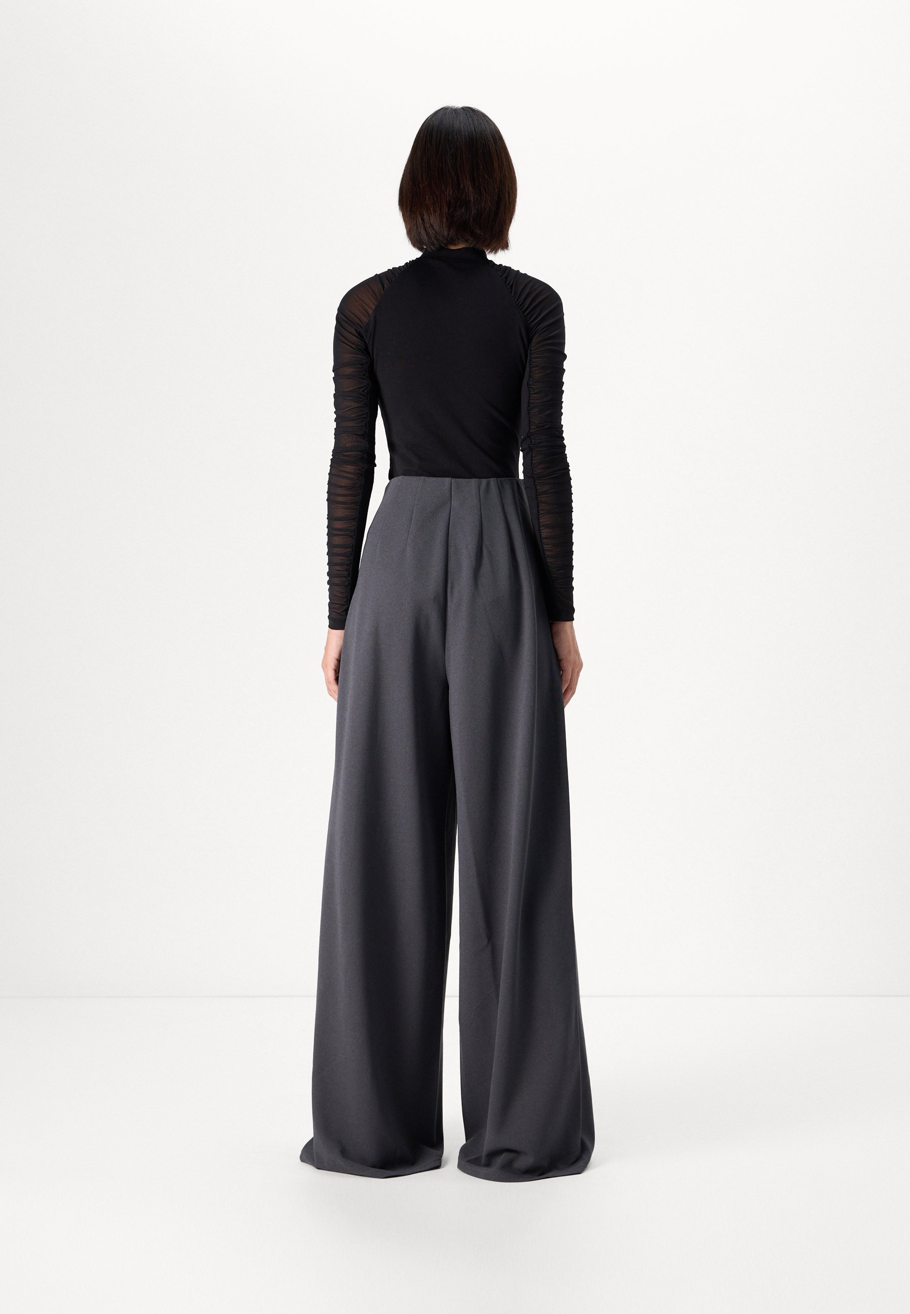 Vero Moda Tall VMLIVA SUPER WIDE PANTS - Trousers - asphalt