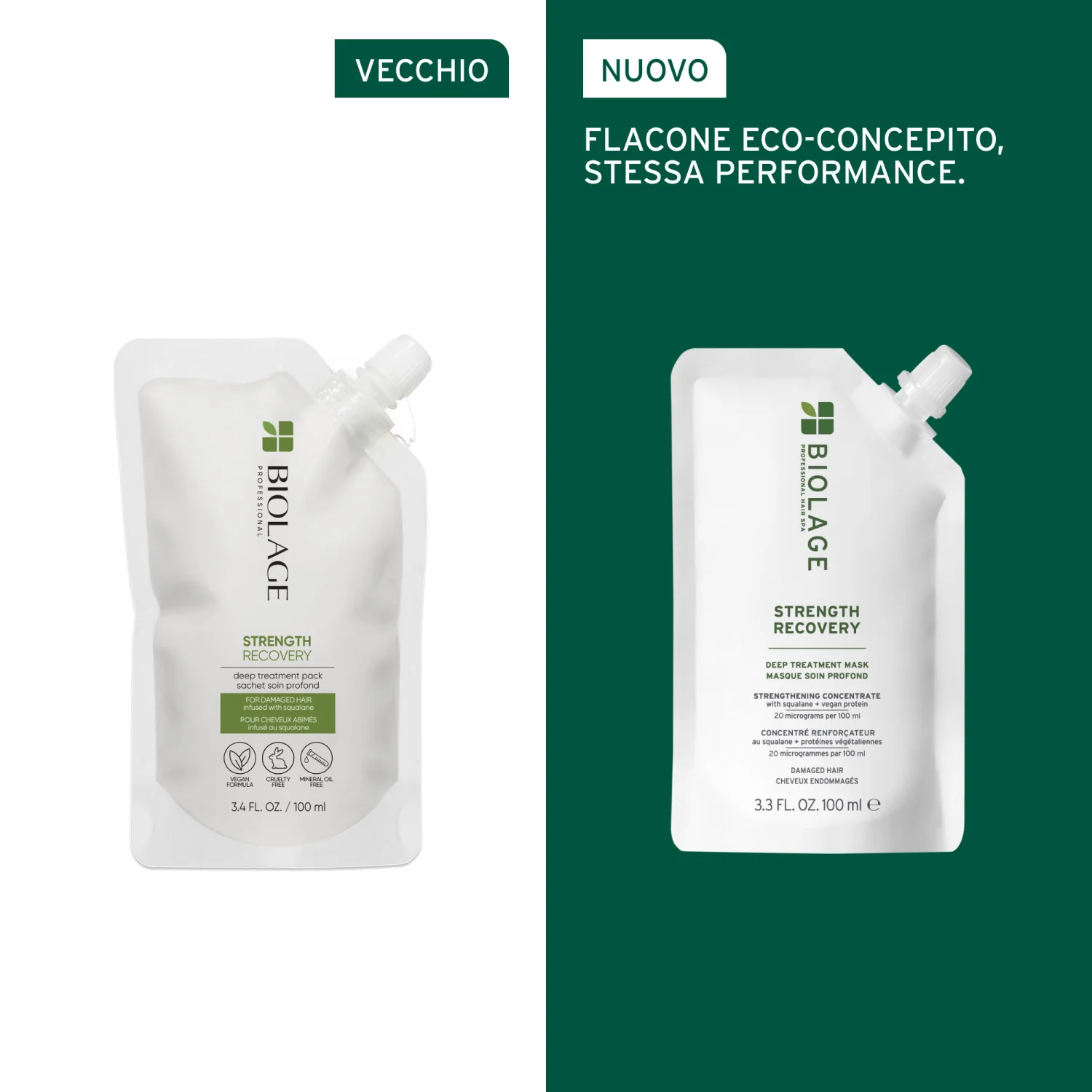 Strength Recovery Deep Treatment Pack per Capelli Fragili - Maschera Nutriente Capelli, Maschera Idratante Capelli, Maschera Rinforzante Capelli