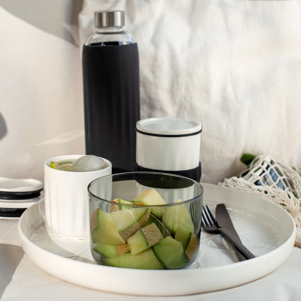 Bouteille d'eau minérale Villeroy & Boch, idéale à emporter et à table – Bouteille d'eau noire, idéale à emporter et à table