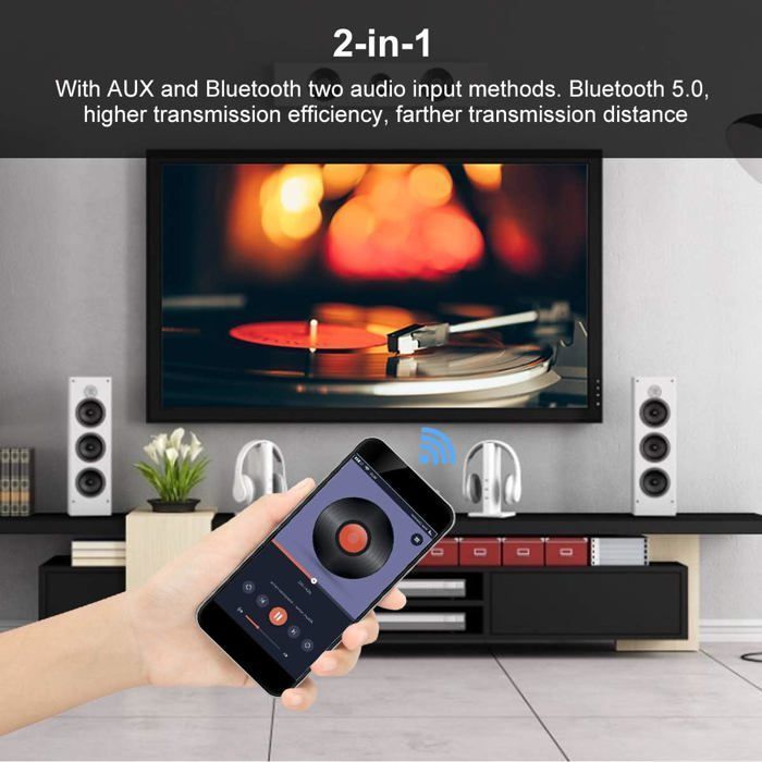Placa amplificadora estéreo Bluetooth HiFi TPA3116D2 de 2x50W + 100W, 12V-24V con control de etiquetas.