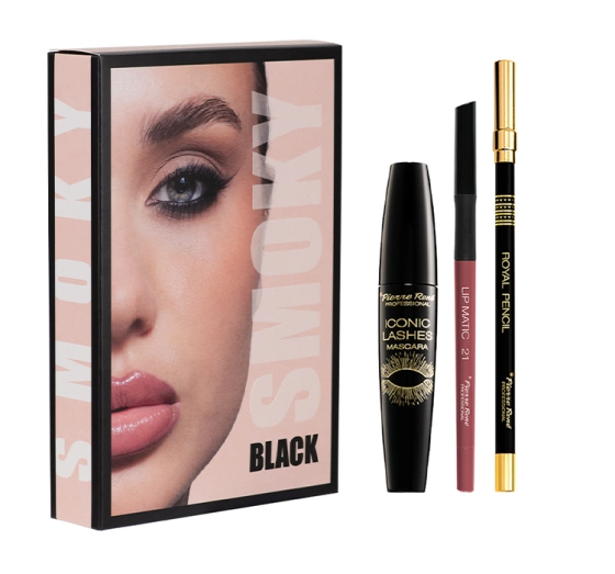 Pierre Rene Smoky Black zestaw do makijażu kredka do oczu   konturówka   tusz do rzęs