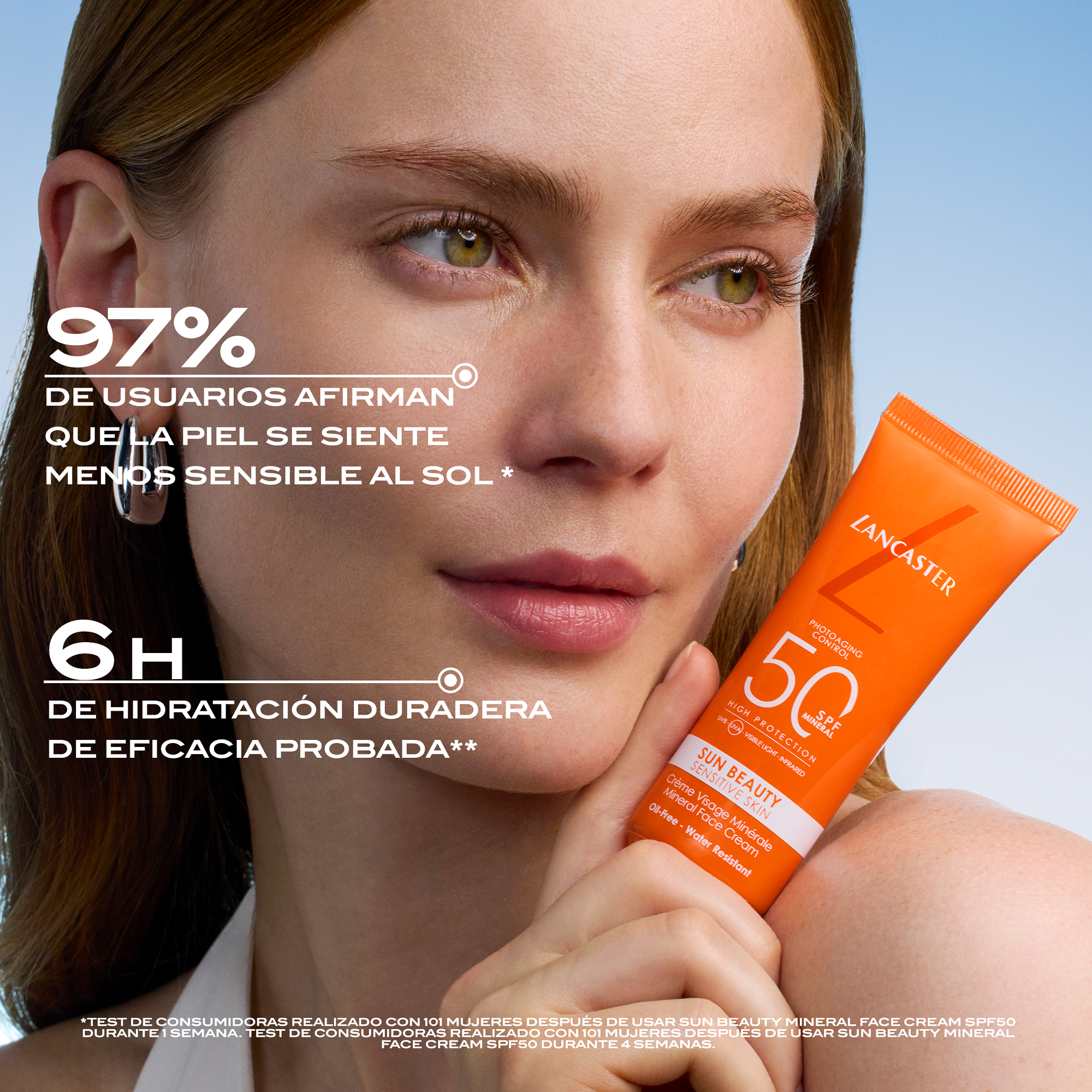 „Sun Beauty“ jautrios odos mineralinis veido kremas SPF 50 Veido apsauga
