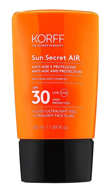 KORFF Korff Sun Secret Air Gesichtsfluid LSF 30 50 ml Schützt die Haut und beugt der Faltenbildung vor