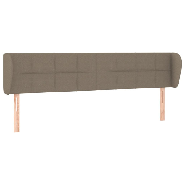 Wezgłowie Taupe 183 x 23 x 78/88 cm Tkanina vidaXL