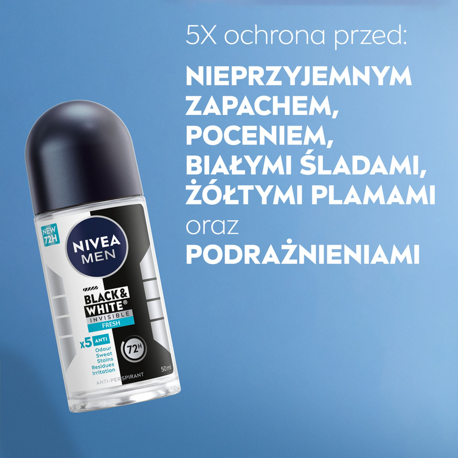 Nivea Men Déodorant Roll-on 50ml Invisible Men