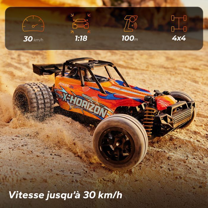 Carro de Controle Remoto RC - OVERMAX - X-Horizon - 30 km/h - Luzes LED - 2 x Carrocerias