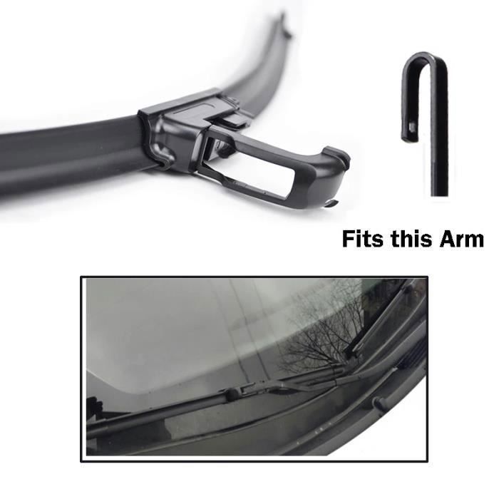 Lot de 3 Balais d'essuie-glace avant et arrière pour Renault Clio MK2 1998 1999 2000 2001 2002 2003 2004 2005