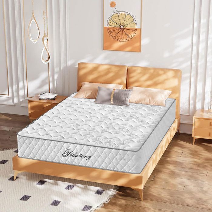 Colchón de 140 x 190 cm - Grosor 30 cm, certificado OEKO-TEX®, colchón de muelles premium, espuma viscoelástica, firmeza media H3, hipoalergénico.